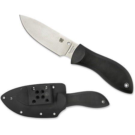 Spyderco 2024 Spyderco Moran Lightweight Black/Kraton Drop Point Plain SPY-FB02P